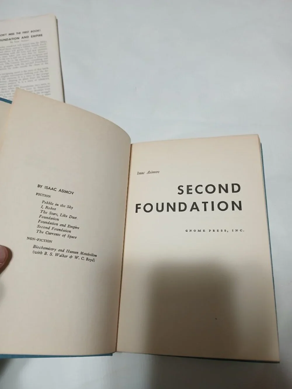 Isaac Asimov - Second Foundation stated First Edition 1st Printing 1953 Gnome Pr